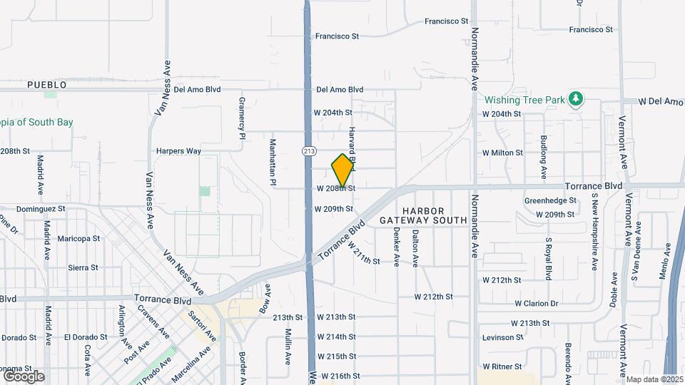 1616 W 208th St, Unit E Mapa y Detalles de la Ubicación