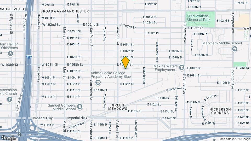 635 E 109th St Map and Location Details