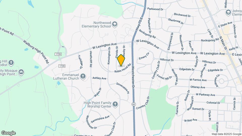 1104 Robin Hood Rd Map and Location Details