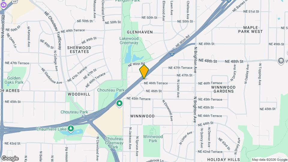 4400 NE 46th Terrace Map and Location Details