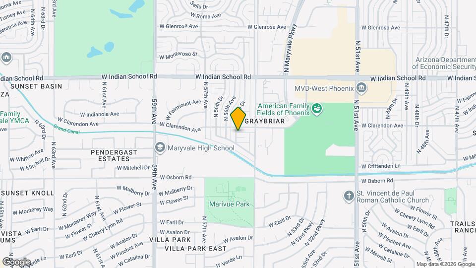 5534 W Weldon Ave Map and Location Details