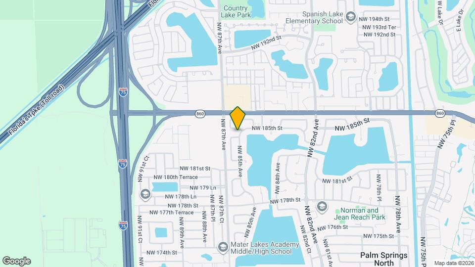 8501 NW 184th St Map and Location Details