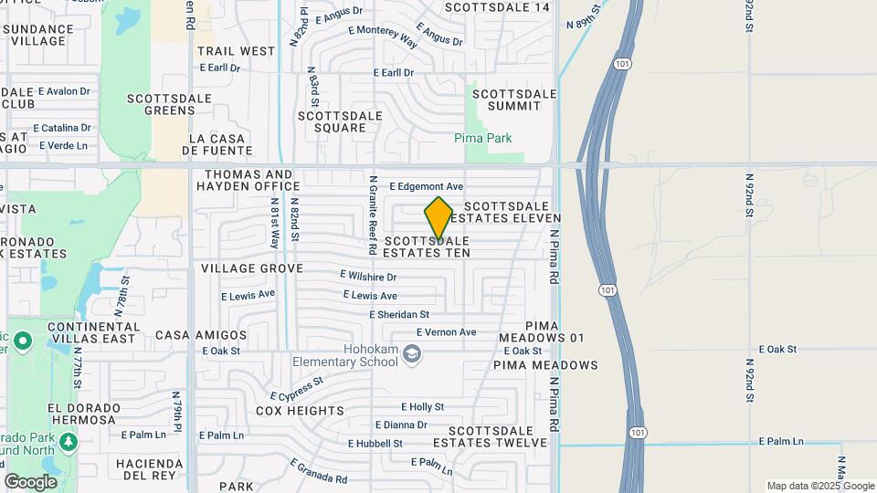 8523 E Cambridge Ave Map and Location Details