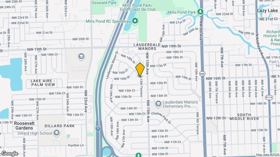 1553 NW 15th Terrace Map and Location Details