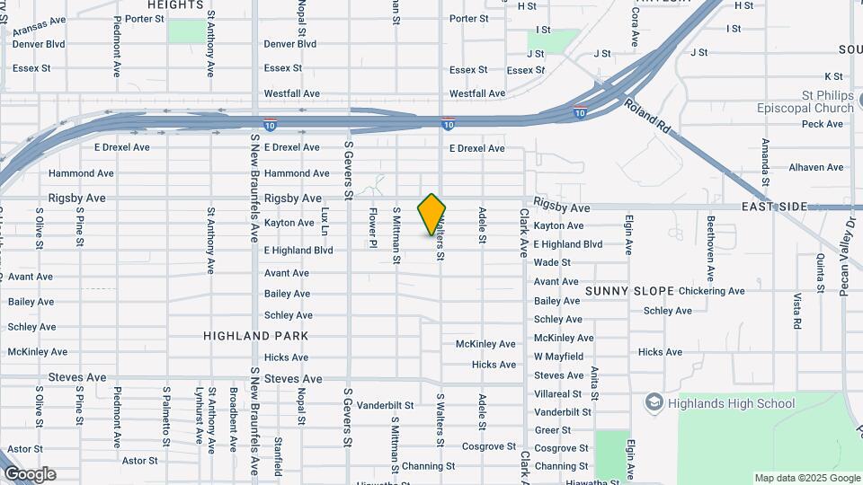 1439 E Highland Blvd Map and Location Details