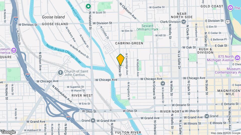 853 N Larrabee St Map and Location Details