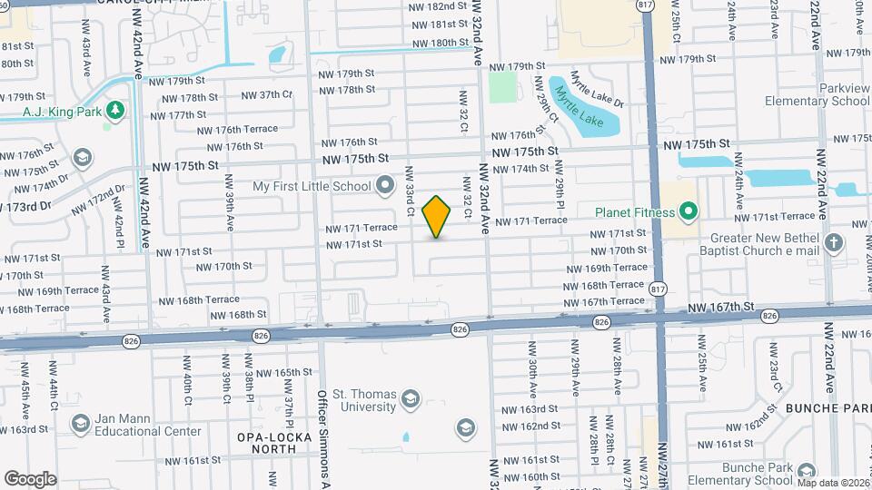 3310 NW 171st St Map and Location Details