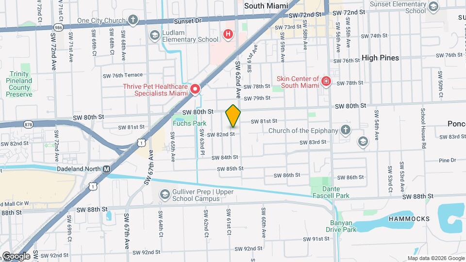 8141 SW 62nd Ct Map and Location Details