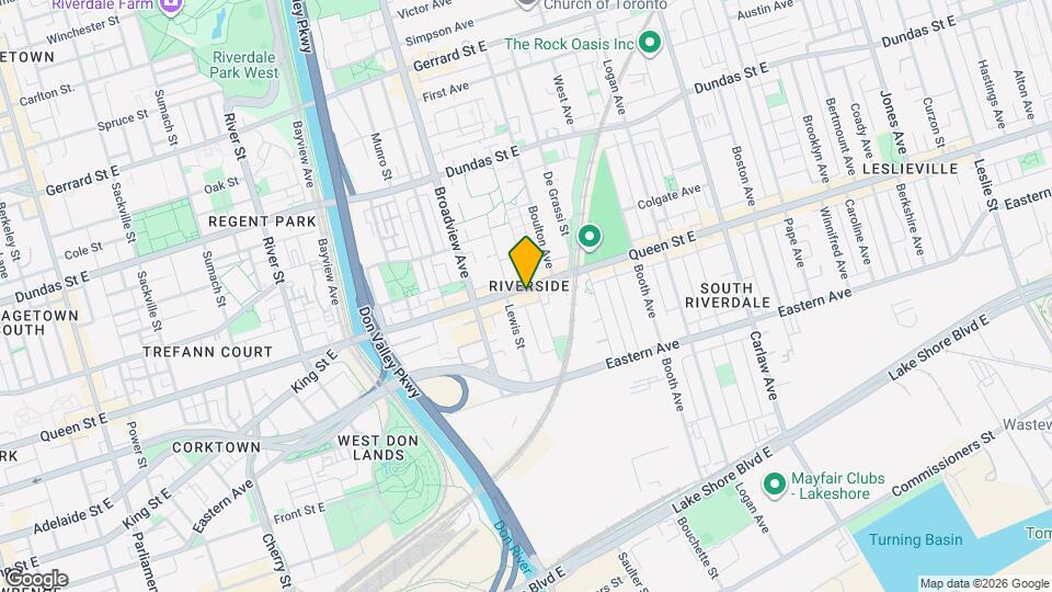 761 Queen St E Map and Location Details