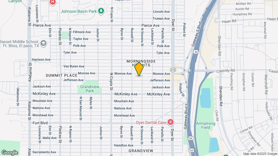 3623 Jefferson Ave Map and Location Details