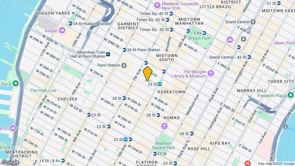 125 W 31st St Mapa y Detalles de la Ubicación