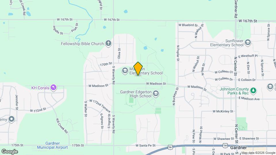 510 N Pear St Map and Location Details