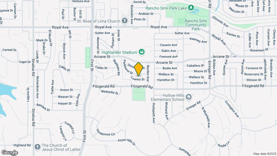 1421 Lowery St Map and Location Details
