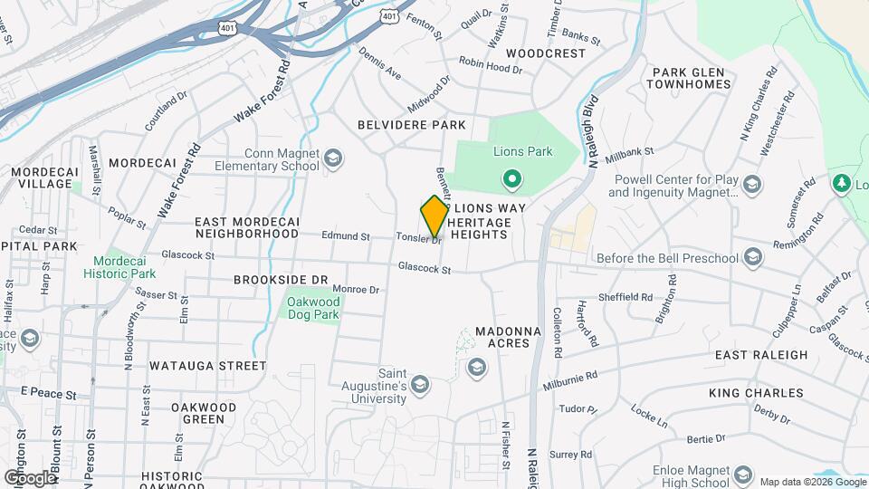 1124 Tonsler Dr Map and Location Details