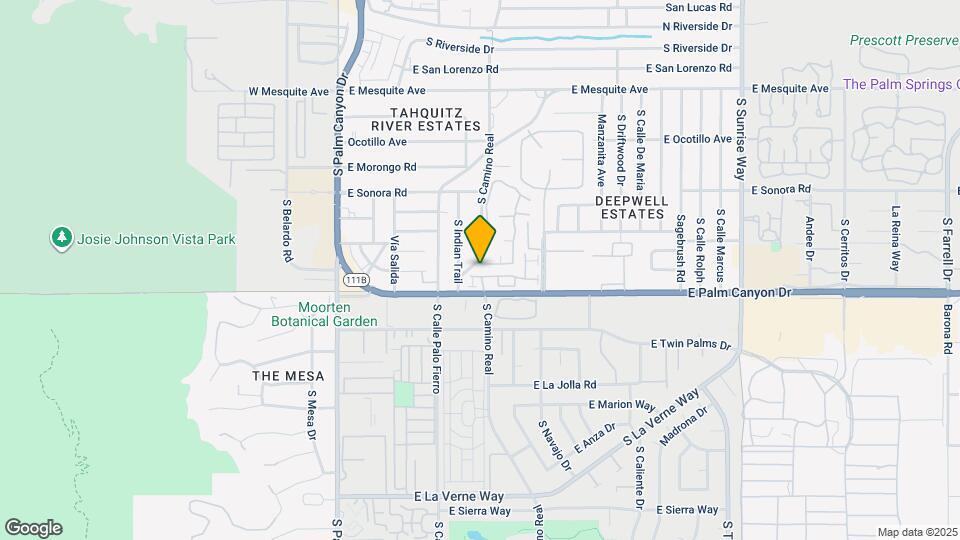 820 E Palm Canyon Dr Map and Location Details