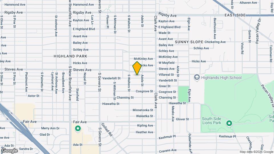 1327 Vanderbilt St Map and Location Details