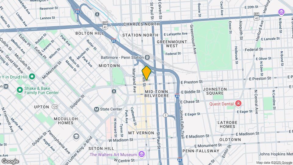 6 E Preston St Map and Location Details