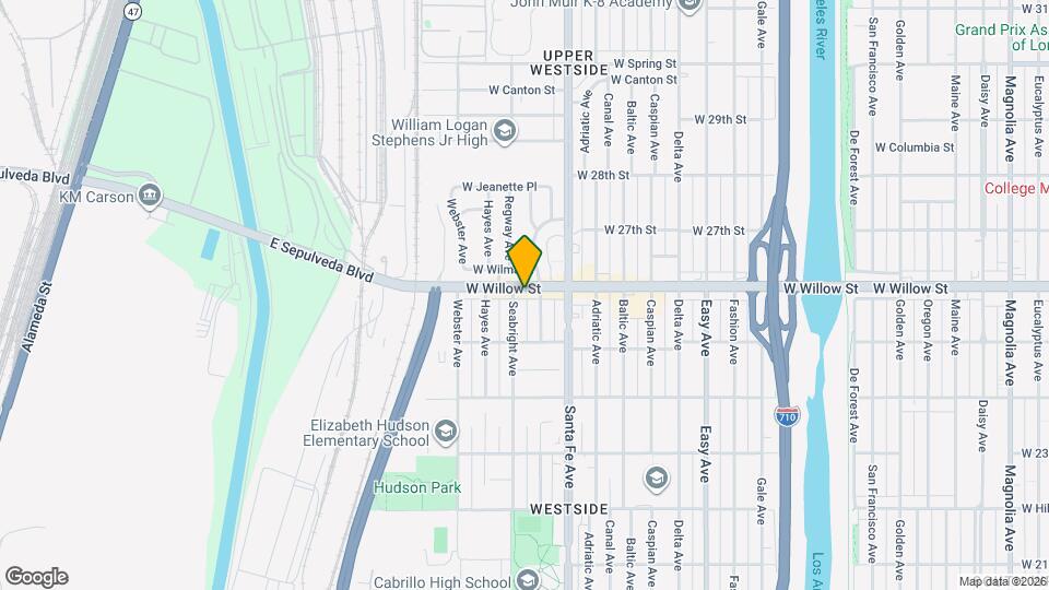1826 W Willow St Map and Location Details