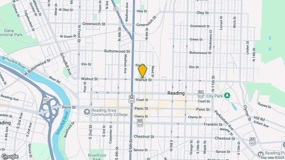 536 Walnut St-Unit -1st Fl Map and Location Details