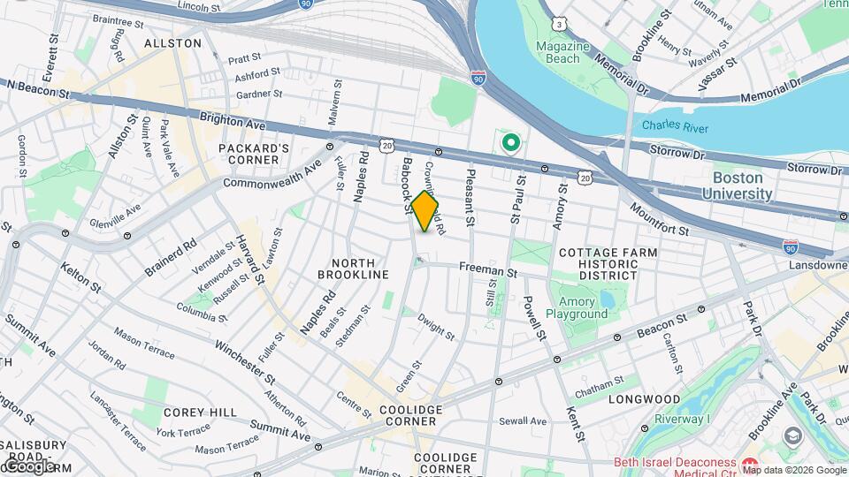 157 Babcock St, Unit 3 Map and Location Details