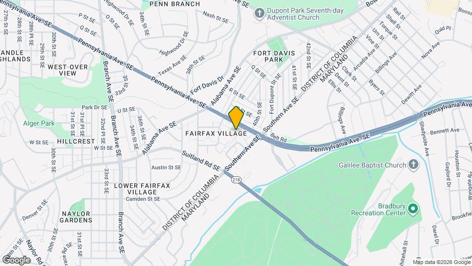 3923 Pennsylvania Ave. SE Map and Location Details