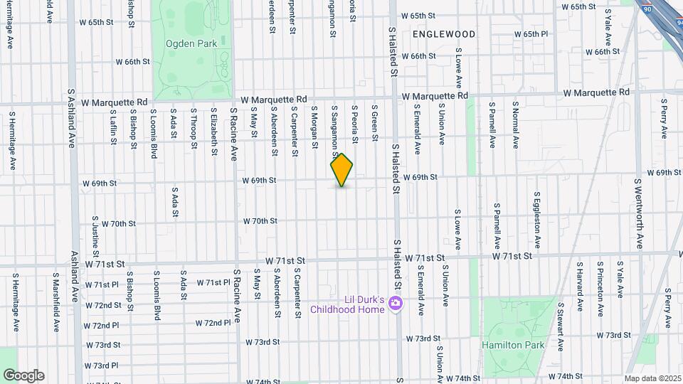 6917 S Sangamon St Map and Location Details
