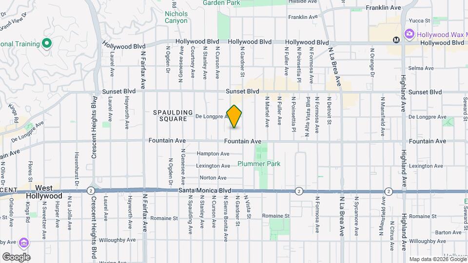 1320 N Sierra Bonita Ave Map and Location Details