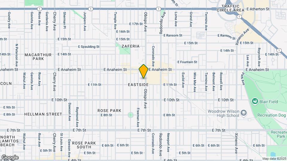 1121 OBISPO Ave Map and Location Details