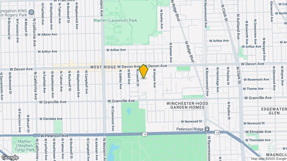 2142 W Rosemont Ave Map and Location Details