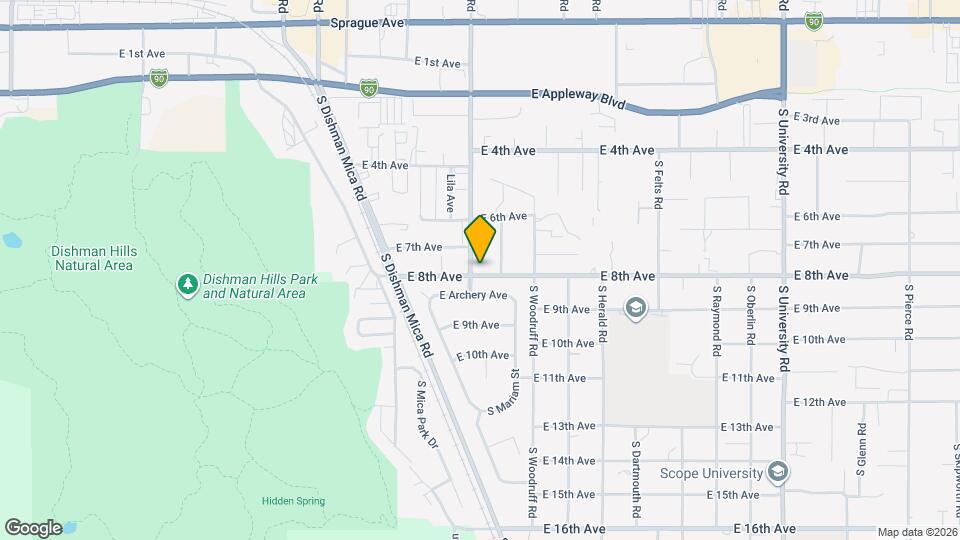 9707 E 8th Ave Map and Location Details