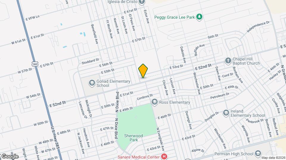 1303 E 52nd St Mapa y Detalles de la Ubicación