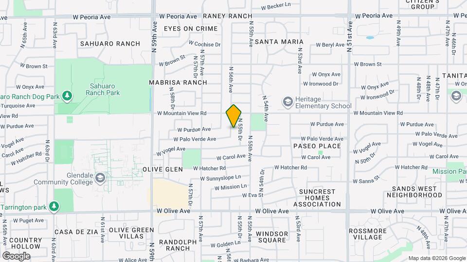 9627 N 56th Ave Map and Location Details