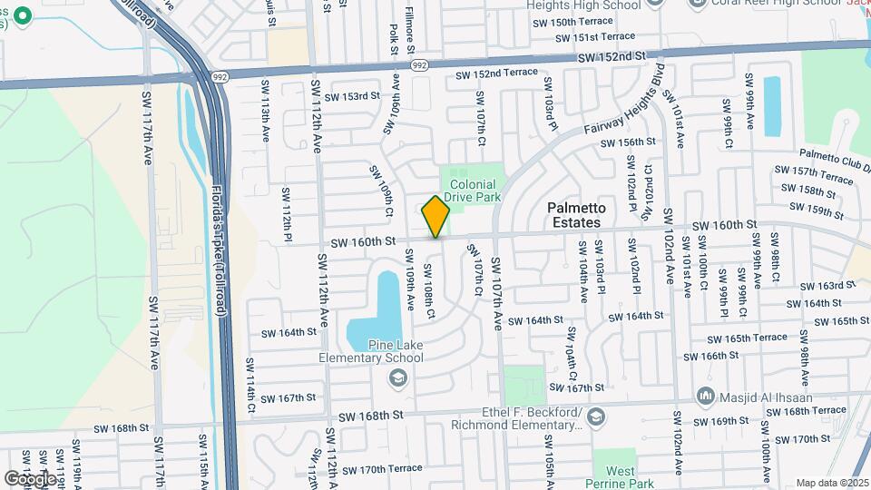 10800 SW 160th St Mapa y Detalles de la Ubicación