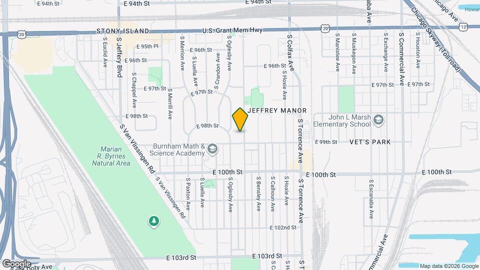 9842 S Yates Blvd Map and Location Details