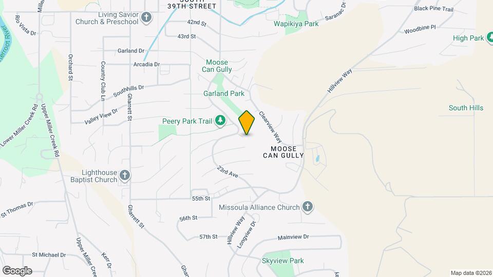 2213 E Foothills Dr Map and Location Details