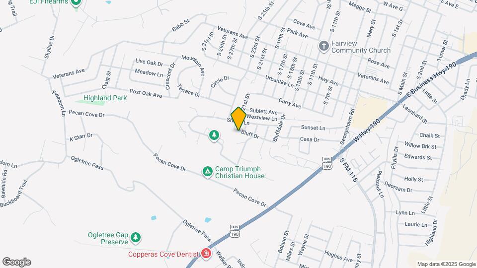 1201 Bluff Dr Map and Location Details