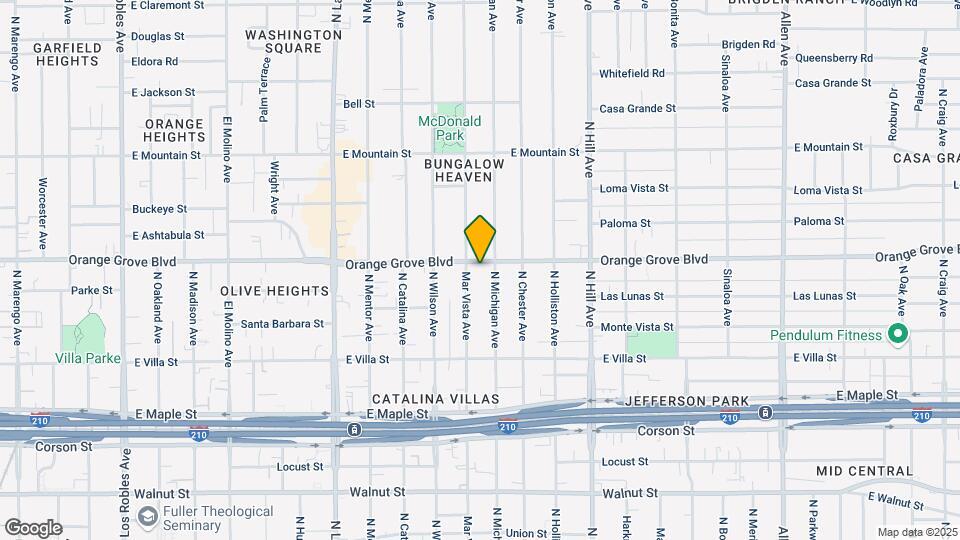 1170 Orange Grove Blvd Map and Location Details