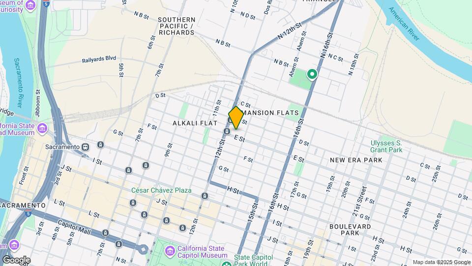 1221 E St Mapa y Detalles de la Ubicación