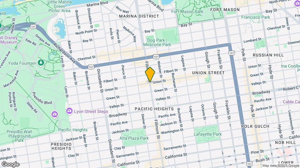 2957 Fillmore St Map and Location Details