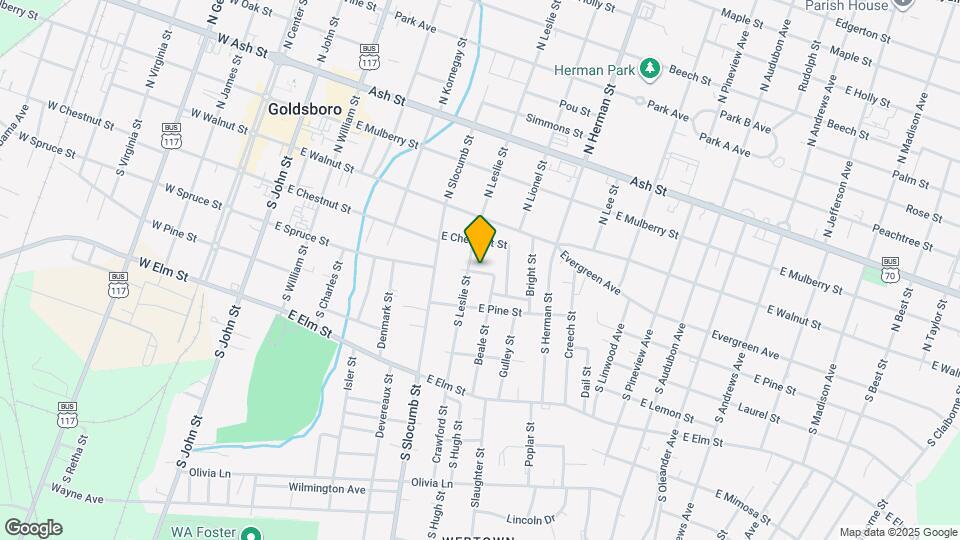 705 E Spruce St Map and Location Details