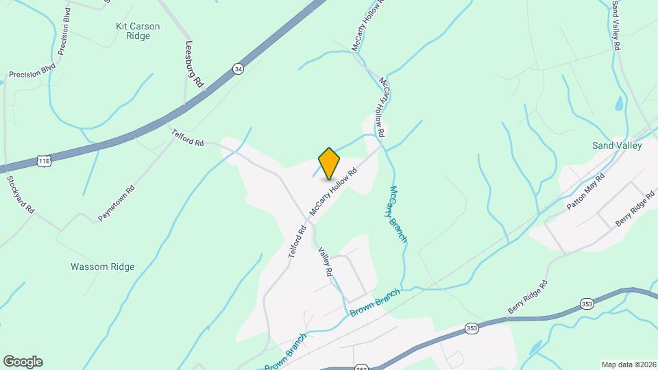 413 McCarty Hollow Rd Map and Location Details