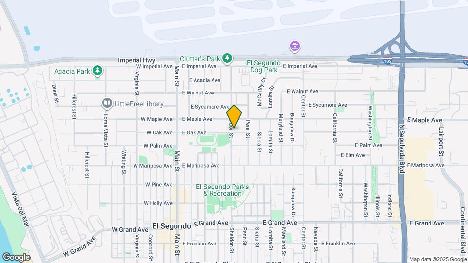 501 E Oak Ave Map and Location Details