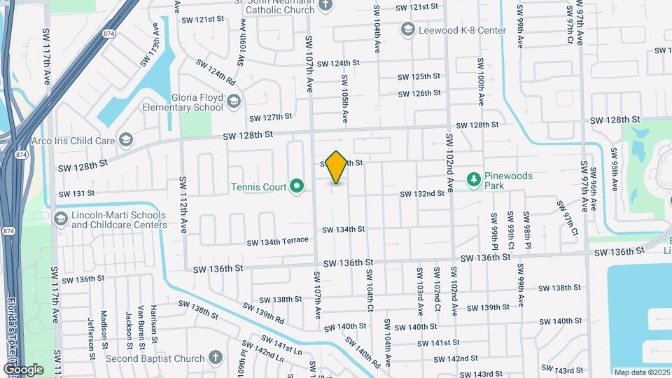 13105 SW 106th Ave Map and Location Details