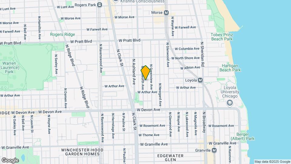 6535 N Bosworth Ave, Unit #1 Map and Location Details