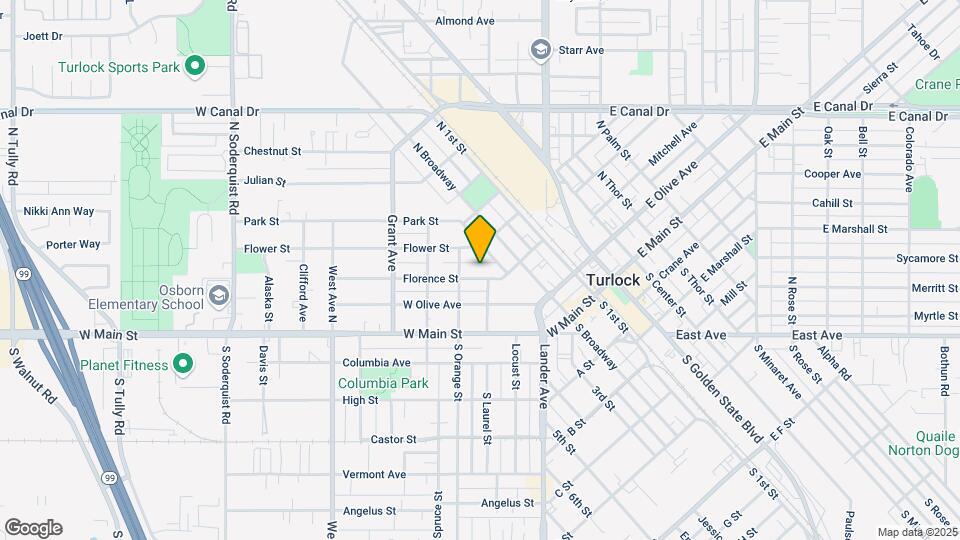 301 Florence St Map and Location Details