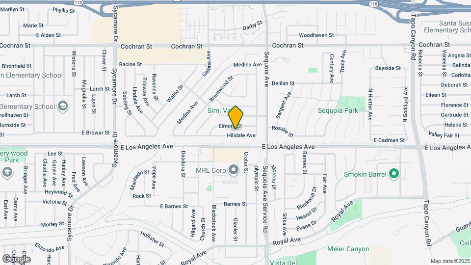 3271 Hilldale Ave Map and Location Details