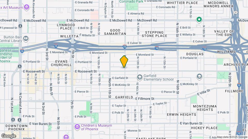 1155 E Diamond St Map and Location Details