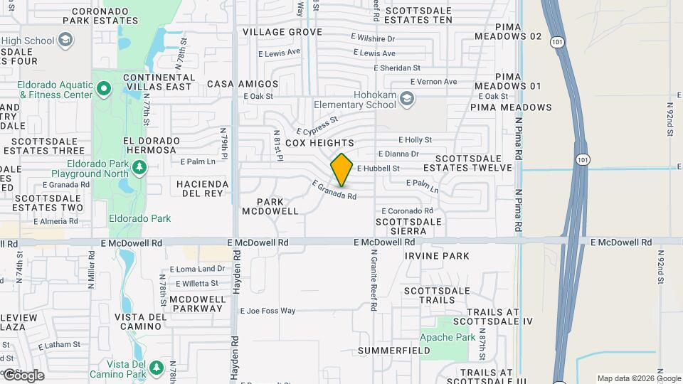 8322 E Granada Rd Map and Location Details