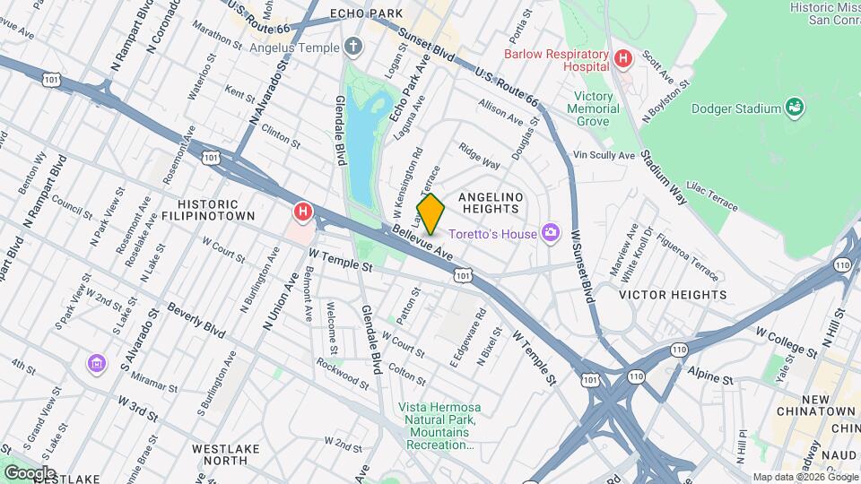 1451 1/2 Bellevue Ave Map and Location Details