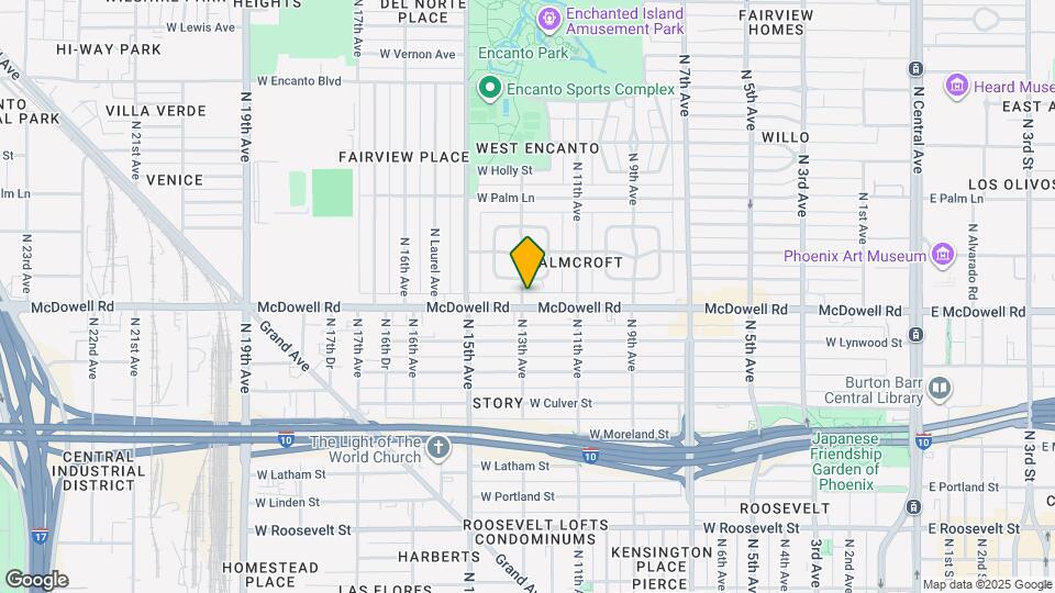 1601 N 13th Ave Map and Location Details